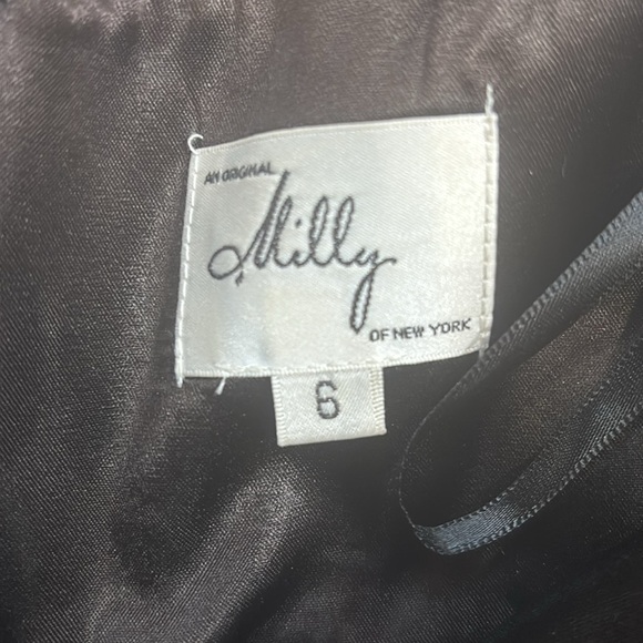 Milly New York Silk Strapless Black Cocktail party Dress Sz 6 - Picture 2 of 9